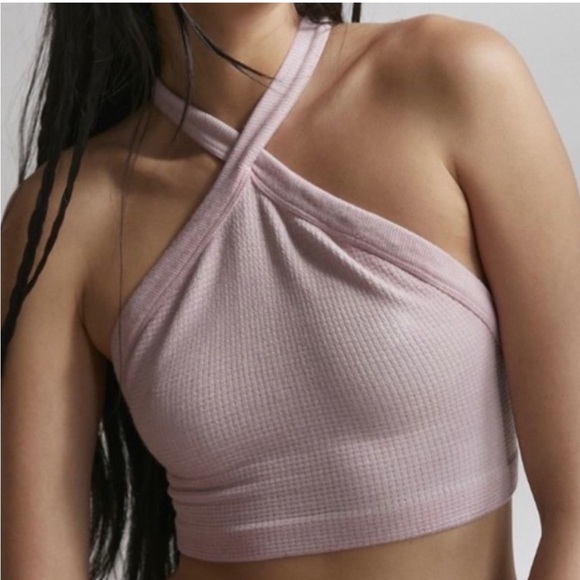 Urban Outfitters Ouf from Under Waffle Knit Crop Criss Cross Emilia Tank - Picture 4 of 4